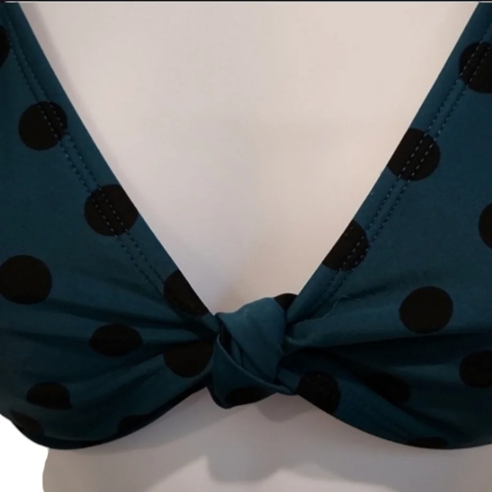 Xhilaration Polka Dot Criss Cross Back Bikini Top